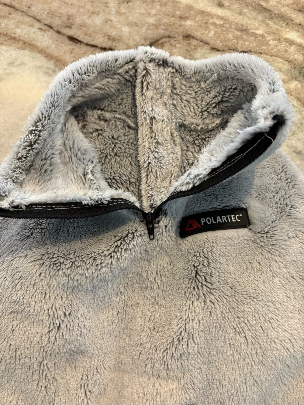 Polartec Gray Plush Fleece Dog Vest